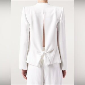 EUC Chloe- Elegant White Tie-Back Blazer. Size US 4